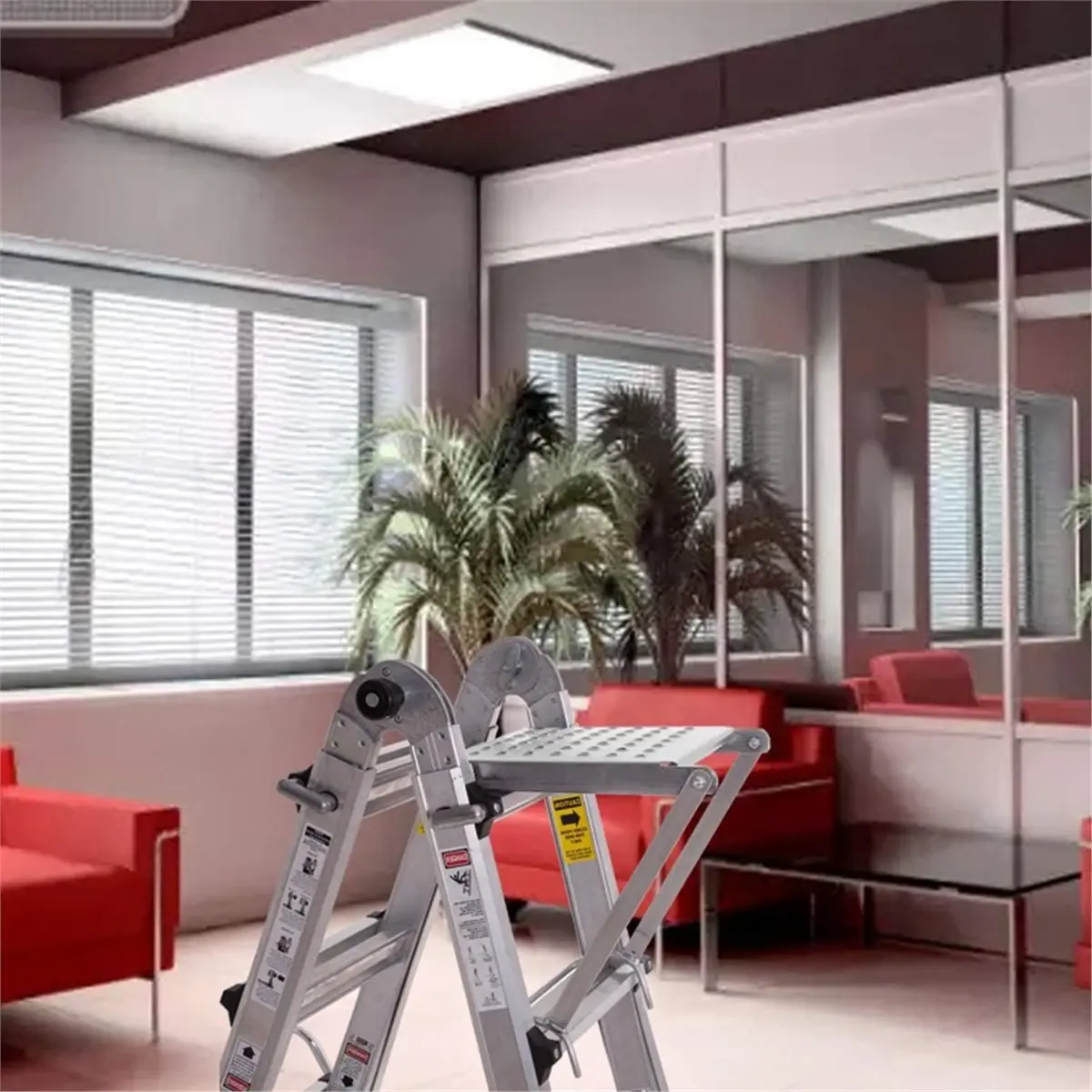 Heavy Duty Ladder Platform Accessory Work Stand System Supports Part Up to 400 Pounds for Home and Professional Use