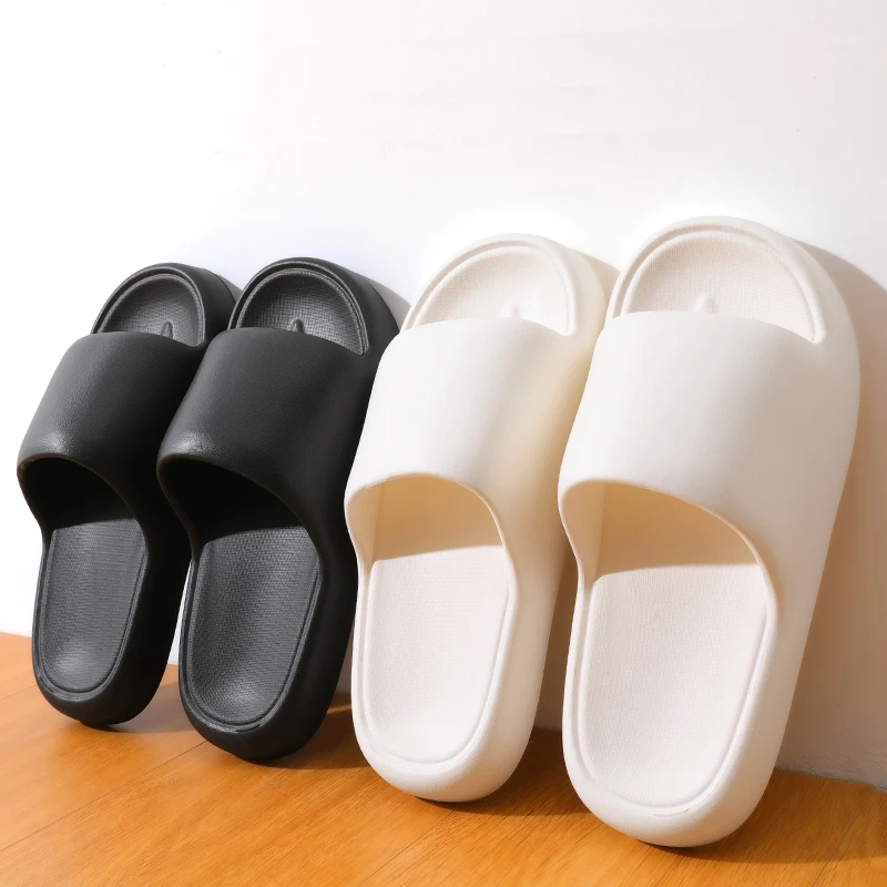 Fashion Summer Concise Couple Non-slip Soft Platform Slides Lithe Cosy Sandals Men Women Casual Slippers Home Shoes Flip Flops