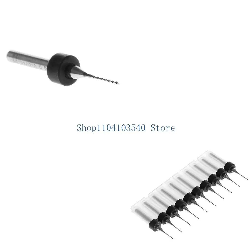 

02DC Новые 10 шт., 0,6 мм, наконечник 1/8 дюйма, спиральная флейта, карбид вольфрама, сверла для микро печатных плат