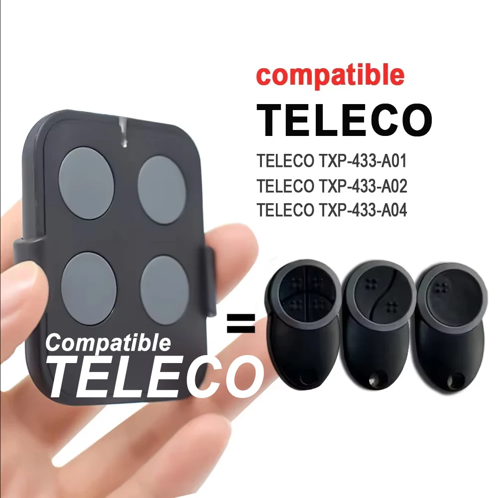 For Hnadheld Transmitter TELECO TXP 433 A01, TXP-433-A01 TXP-433-A02 TXP-433-A04 433.92MHz Replacement