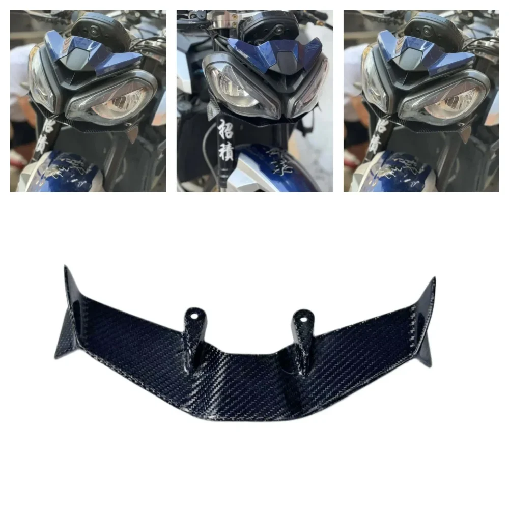 

For Triumph Street Triple 765 S R RS 2017-2024 Motorcycle Carbon Fiber Front Spoiler Sport Downforce Naked Wing Deflector case