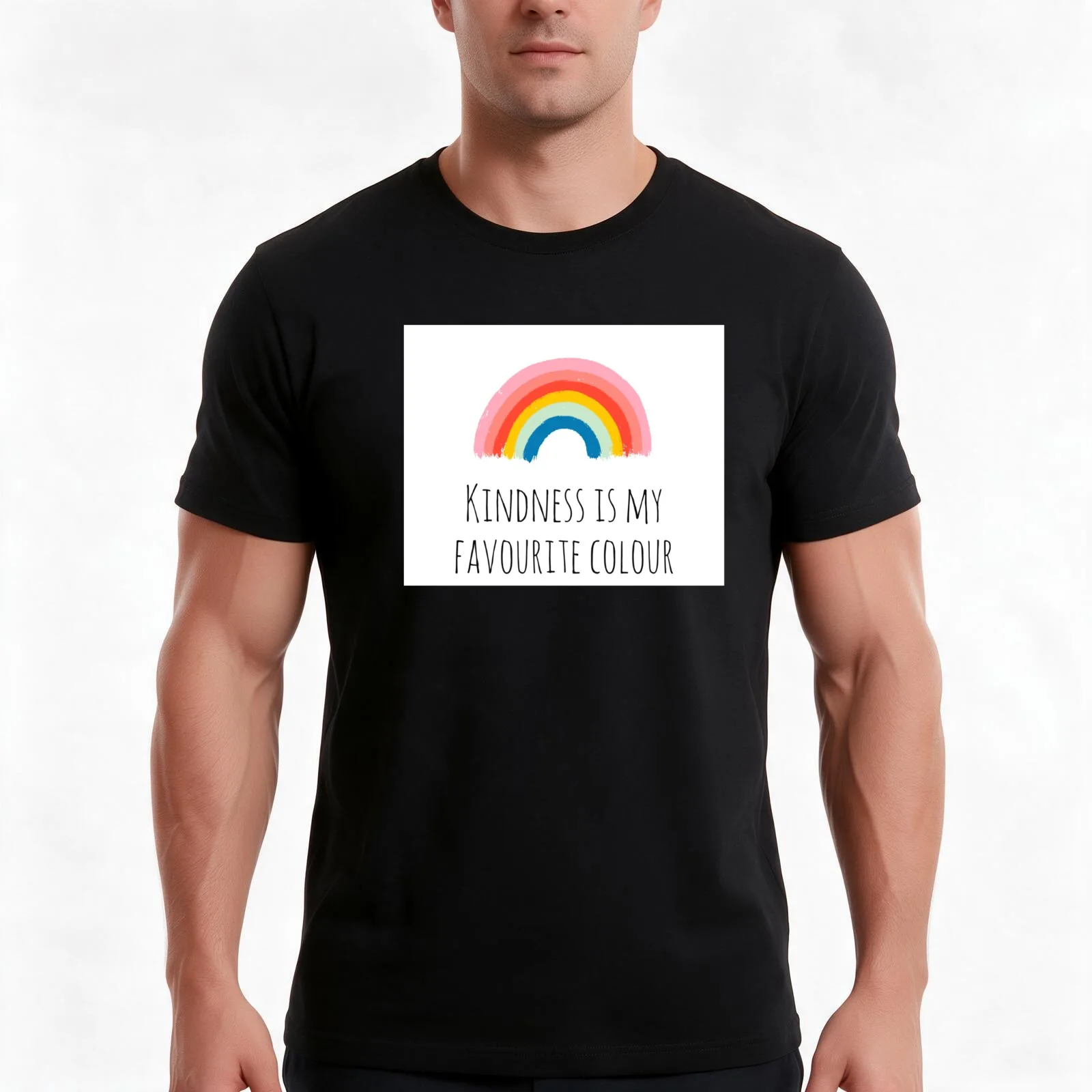 Kindness is my favourite colour T-Shirt, Summer Casual Cotton Tee, Oversized Streetwear Tops, Vintage Graphic Print, 100% Cotton
