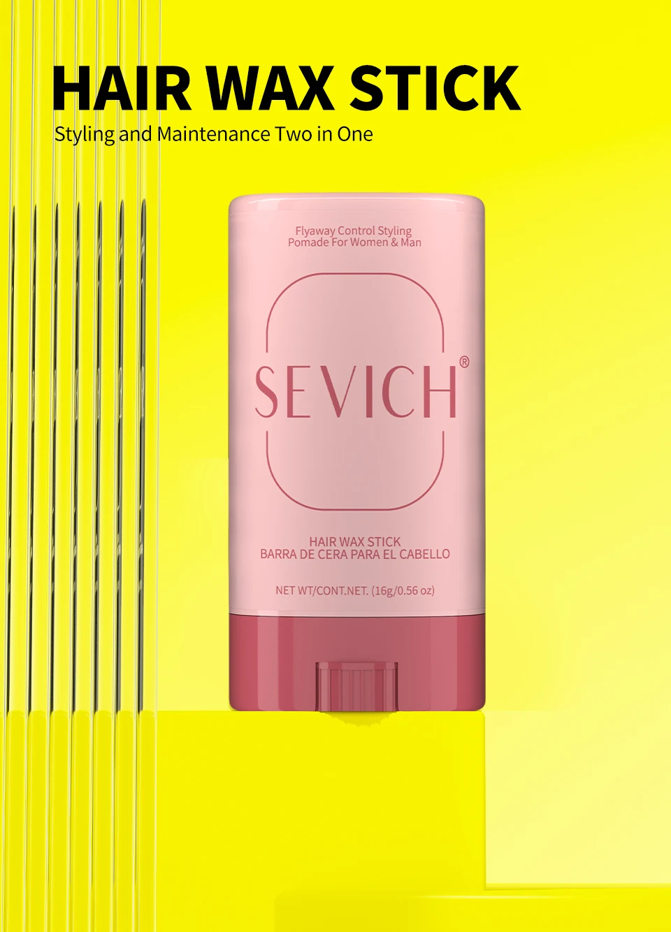 Professionelles Stylingwachs für Frauen, Anti-Frizz-Pomade, glättendes gebrochenes Haar, Schlamm, unordentliche Haare, Kontrollwachsstange für natürliche Perücken – Detail 1
