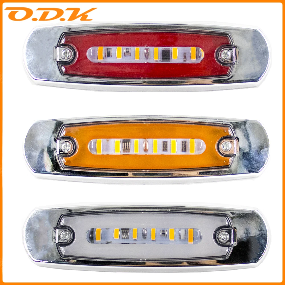 2pcs Dynamic 12V 24V 18 LED Car Truck Clearance Side Marker Lights Signal Lamp Indicator Warning Tail Light Trailer Lorry Boat