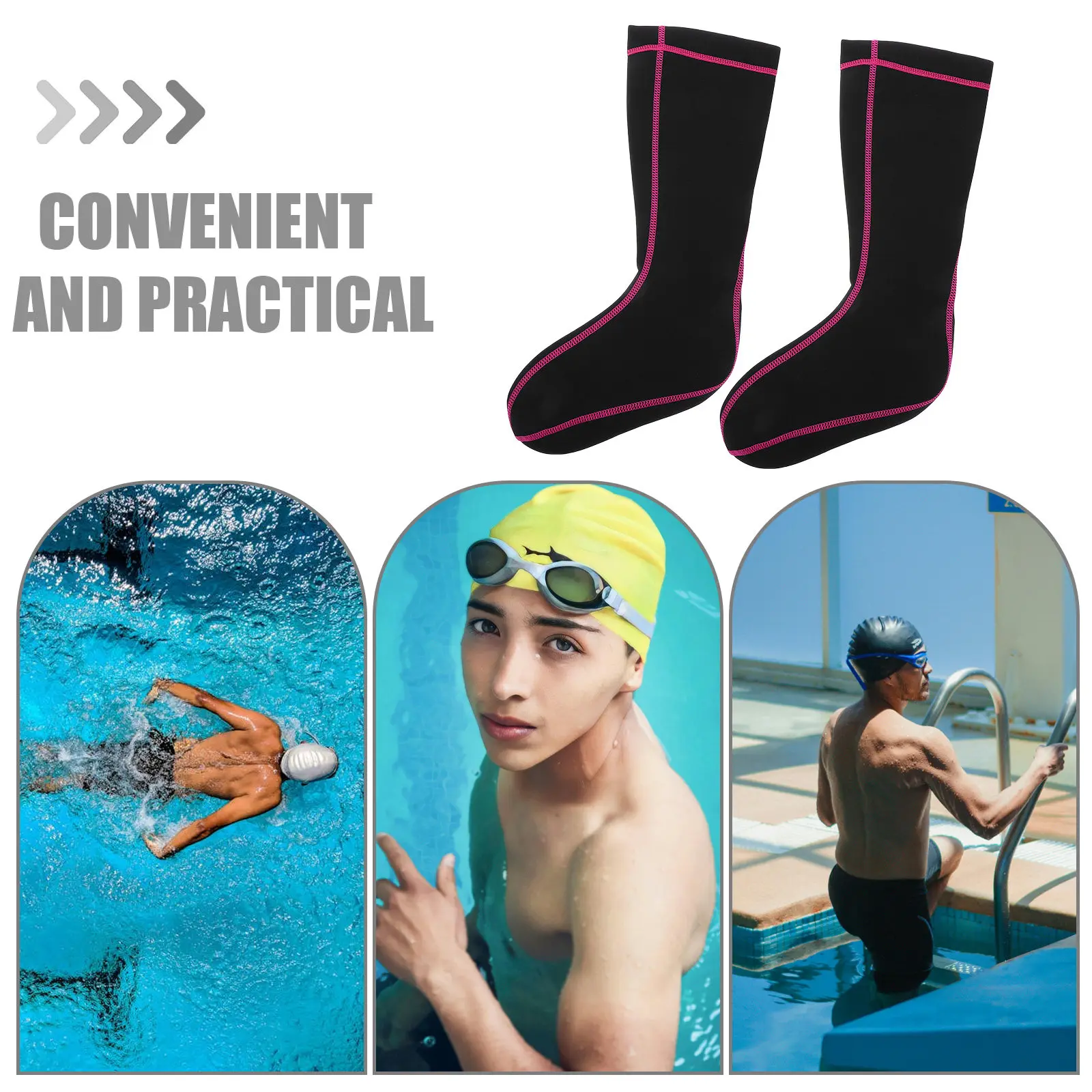 1Pair Thermal Neoprene Snorkeling Socks Universal Fit for Men Women Cold Water Protection Underwater Walking Diving Booties Swim