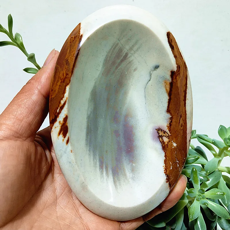 Natural Ocean Stone Crystal Bowl Or Ashtray Desk Home Room Decor Magic Meditation Healing Energy Feng Shui Crystals