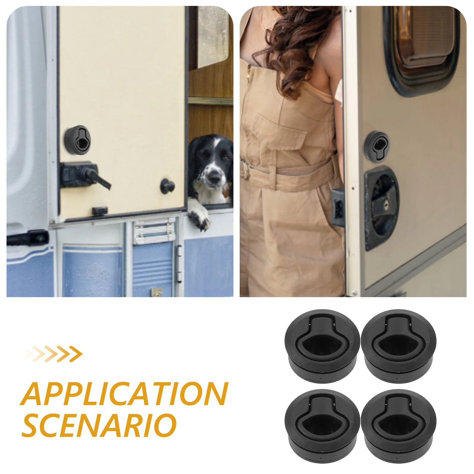 

4Pcs Boat Hatch Latch Round Pull Flush Pull Handle Embedded Installation Rv Cabinet Hardware Marine Boat Hatch Latches