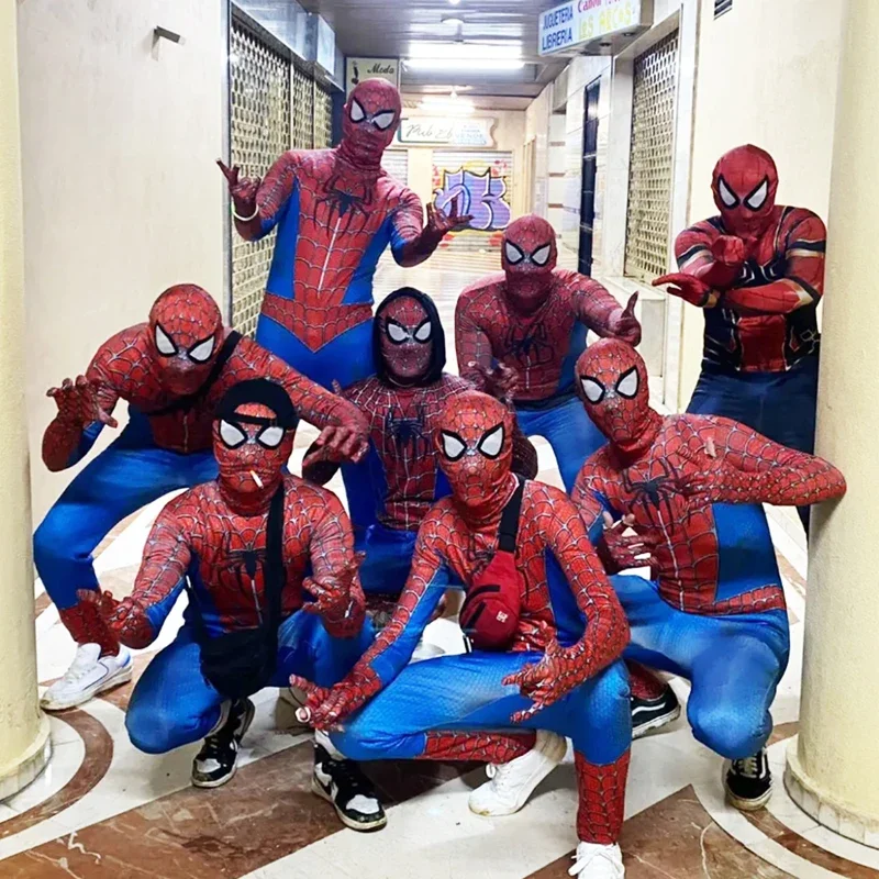 Spiderman Men Costumes Zentai Bodysuits Wholesale Party Cosplay Dress Up Clothes Superhero Movie Role Play Fans Collection