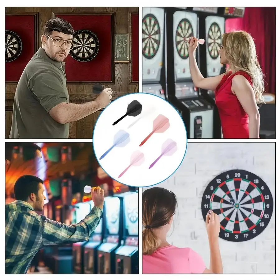 

Dart Flights 12Pcs Durable Plastic Dart Wings High Hardness Anti-Deformation Mix Match Improve Throwing Accuracy for Dart Game