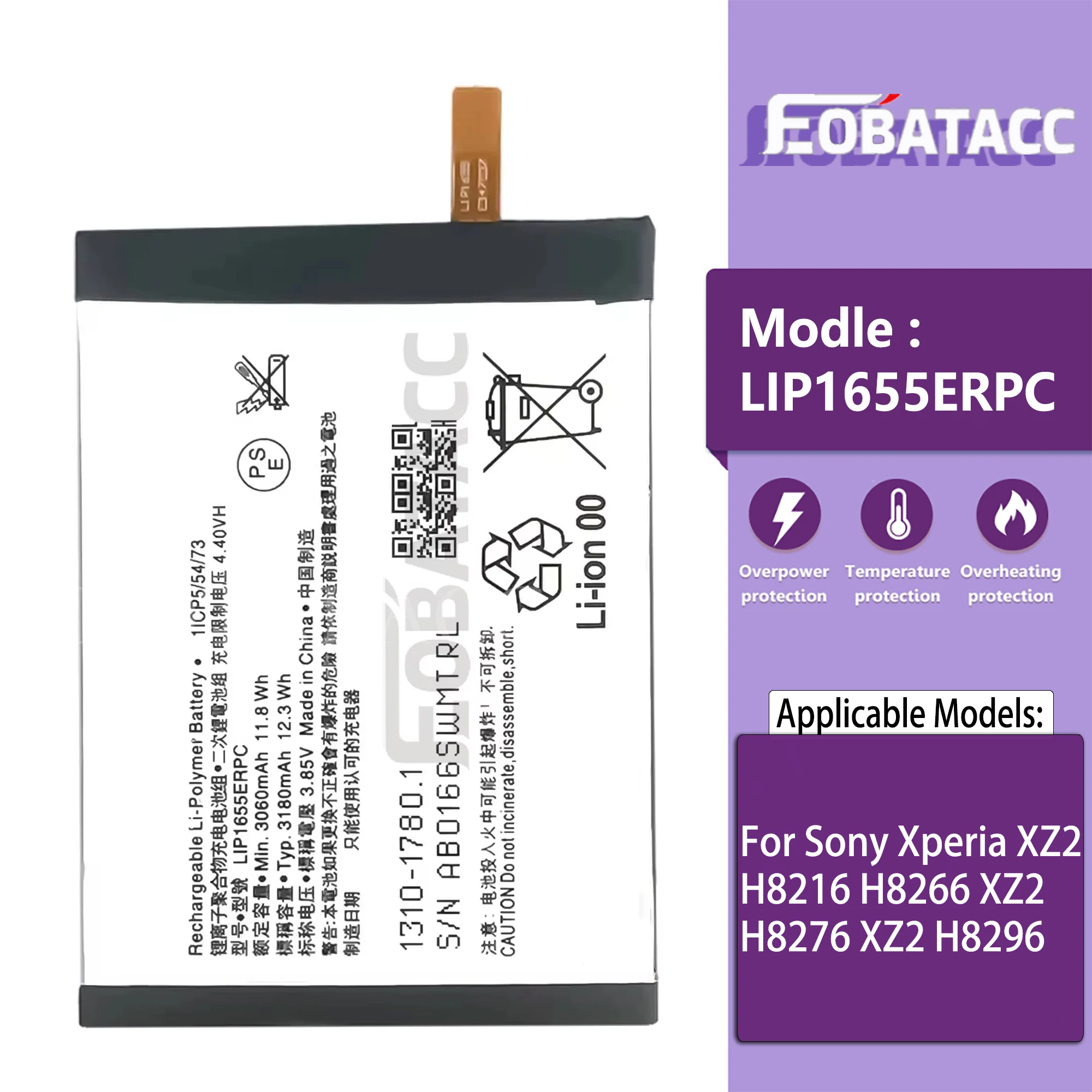 

LIP1655ERPC Battery For Sony Xperia XZ2 H8216 H8266 XZ2 H8276 XZ2 H8296 Original Capacity Mobile Phone Batteries Bateria