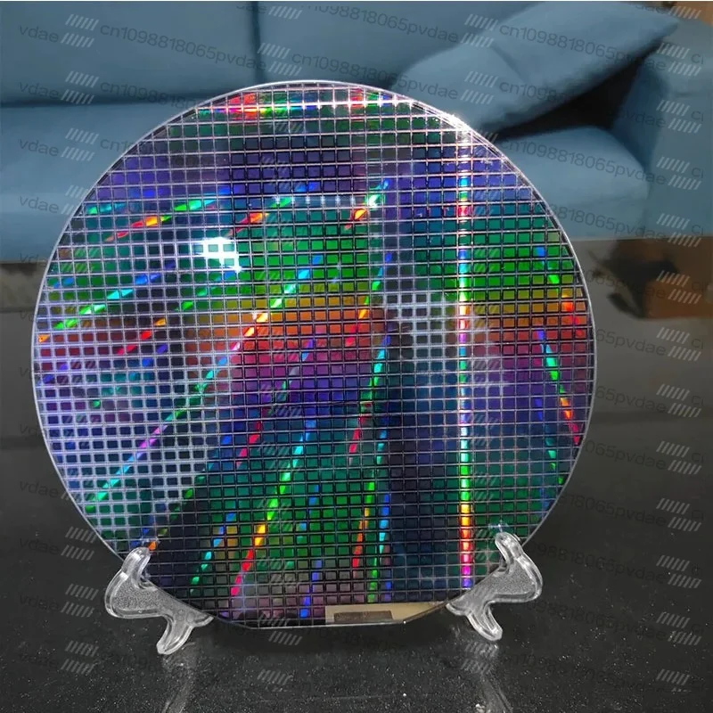 8 inch CPU Wafer Science and Technology Pendulum Piece Birthday Gift Photoetching Circuit Chip Semiconductor Silicon Wafer