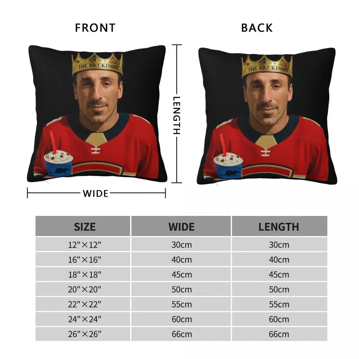 Brad Marchand Rat King Square Pillowcase Polyester Linen Velvet Creative Decorative Throw Pillow Case Room Cushion Cover 45x45