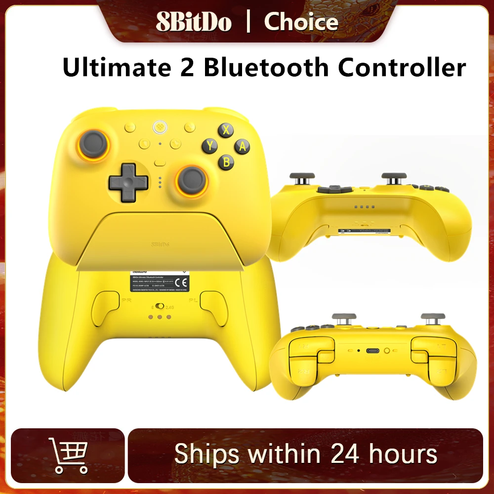 

8BitDo Ultimate 2 Bluetooth Controller for Nintendo Switch, Switch 2, Windows 10/11 with TMR Joystick Wireless Gamepad Accessory