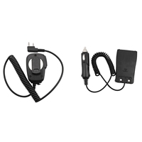 2 Pin Mini PTT Speaker MIC for Baofeng UV5R 888S & Car Charger Battery for Baofeng BF-888S POFUNG 888S Two-Way Ham Radio