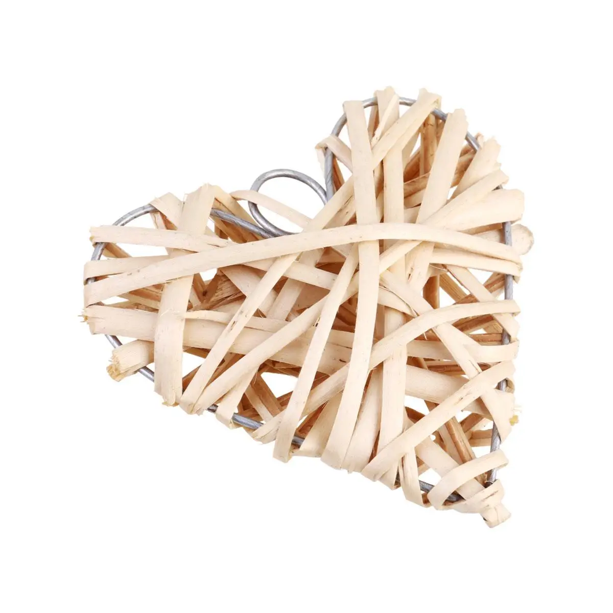 

6PCS Rattan Heart Ornament Hanging Decorations Ceiling Wall Shaped Pendant Valentines Day Decorative Hearts Party Wedding