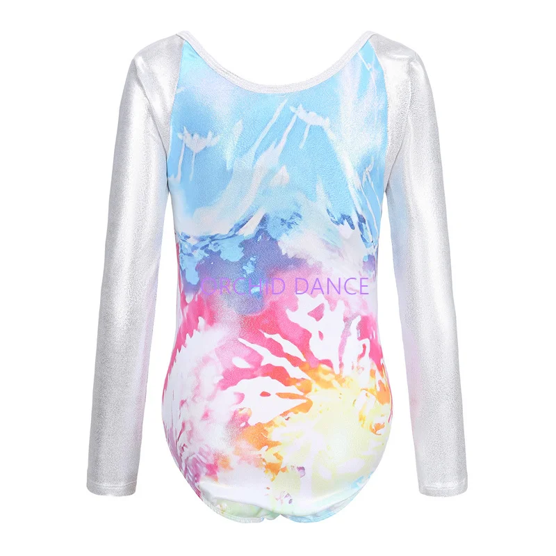 Fashion High Quality Spandex Kids Girls Children Long Sleeve Rhythmic Gymnastics Wear Leotards