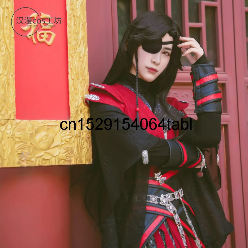 Hua Cheng Cosplay Costume Heaven's Official Blessing Tian Guan Ci Fu Hanfu San Lang Huacheng Outfits With Eyemask Wrist Guard