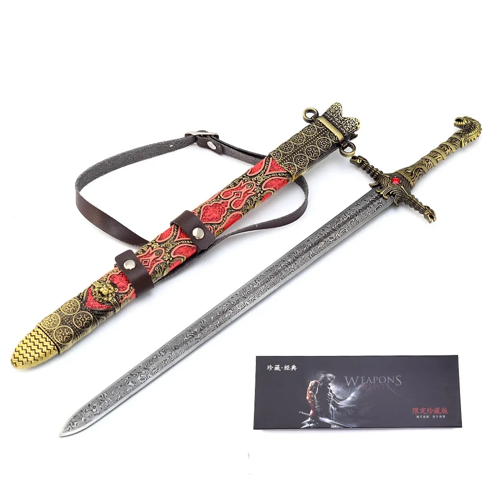 30cm jogo de energia oathkeeper cavaleiro medieval espadas série de tv americana periferia toda arma de metal katana brinquedo de ornamento colecionável