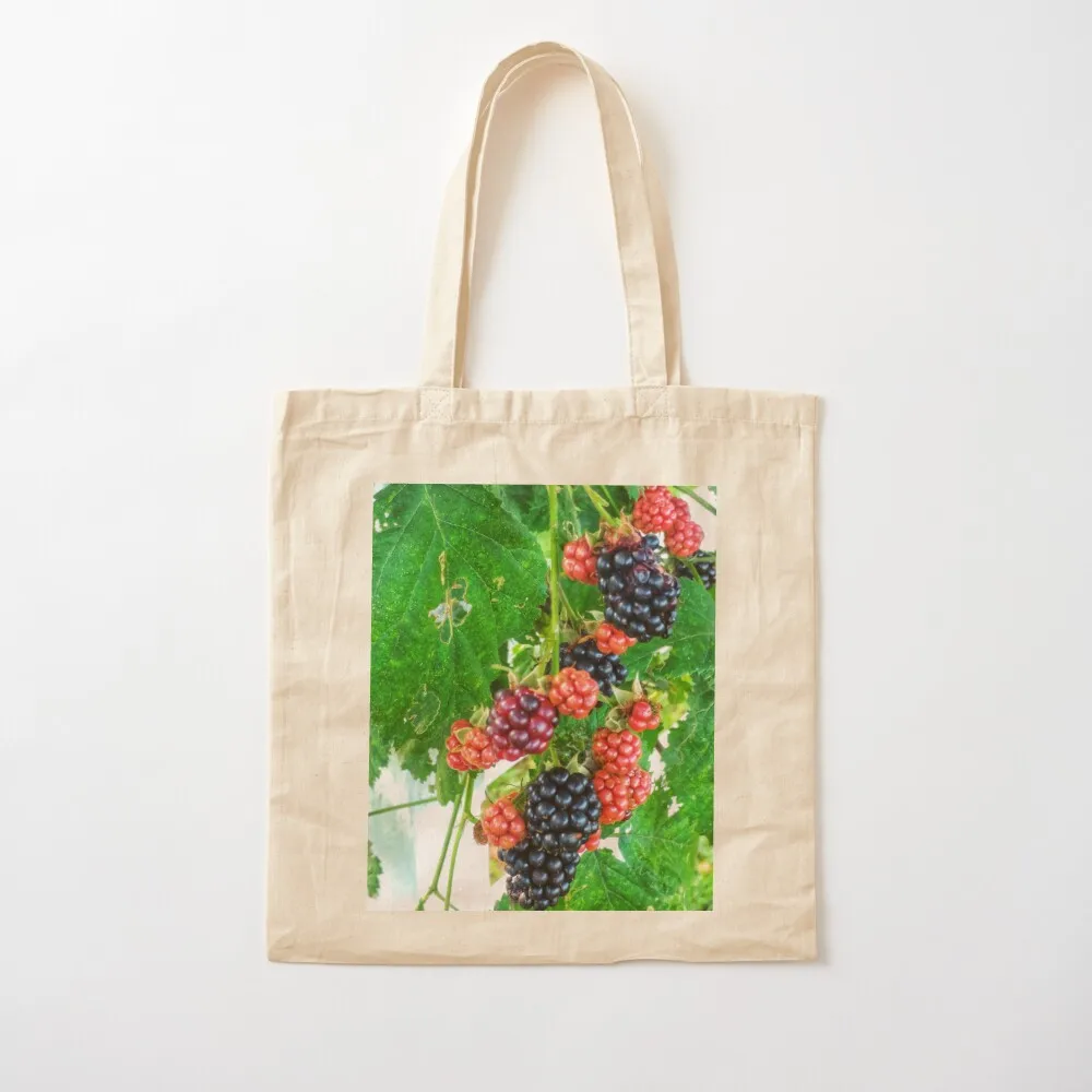 Blackberries Tote Bag canvas tote custom fabric bag Big bag women