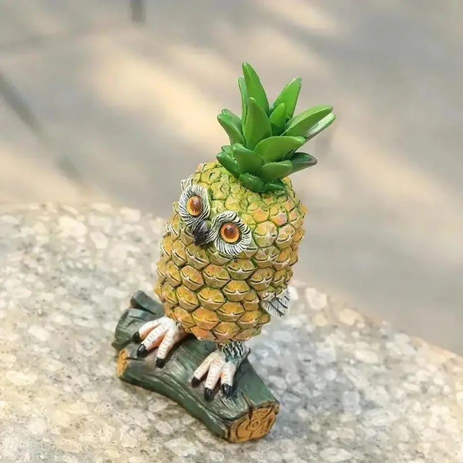 1 Pcs Halloween Decorations Variation Pineapple Owl Garden Home Outdoor Decoration Resin Crafts