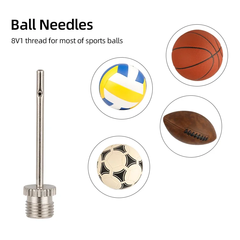 6PCS Ball Needle  For Basketball  Footn flatable Needle  Air Valve Adapter Pump Balls Inflatable Toy Inflator Nozzle Extender