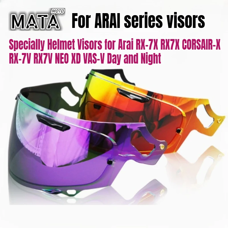 Specially Helmet Visors for Arai RX-7X RX7X CORSAIR-X RX-7V RX7V NEO XD VAS-V Day and Night Universal Anti-glare HD Goggle Lens