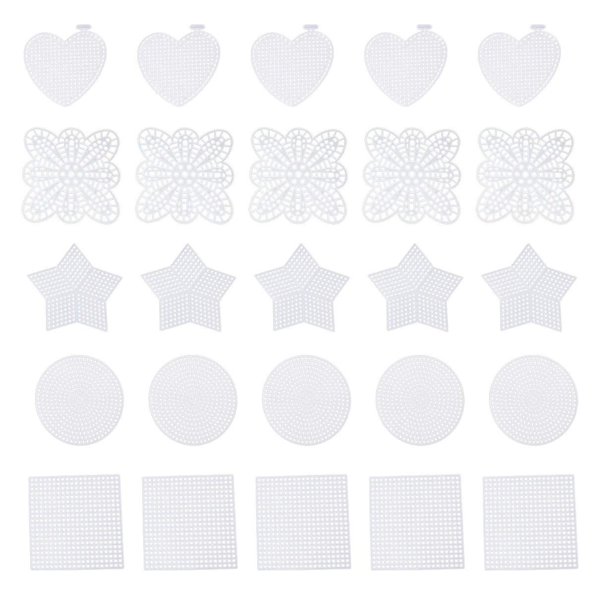 

50 Pcs Mesh Crochet Cross Stitch Embroidery Cloth Fabric DIY Cross-Stitch Heart-shaped Clothing