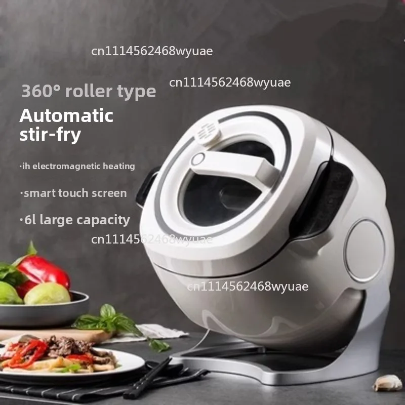 220V 2000W Intelligent Automatic Stir Frying Machine 6L Household Electric Cooking Wok Pot Non-stick Multifunctional Cooker Pot