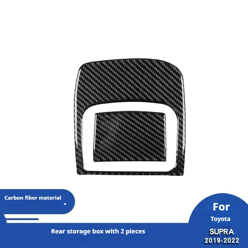 

For 19-22 Toyota Supra A90 Carbon Fiber Rear Storage Box Frame Decorative Sticker Interior Modification