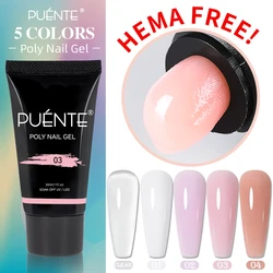 PUENTE Poly Móng Gel 30ML Hema Giá Rẻ Acrylic Gel Ngón Tay Nối Dài Bán Vĩnh Viễn Nhanh Người Xây Dựng Lai Dầu Bóng UV Poly sơn Móng Tay