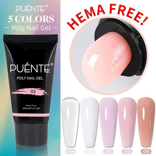PUENTE-Gel de uñas de polietileno, 30ML, sin Hema, Gel acrílico, extensión de dedo, semipermanente, constructor rápido, barniz híbrido, esmalte de uñas de poliéster UV