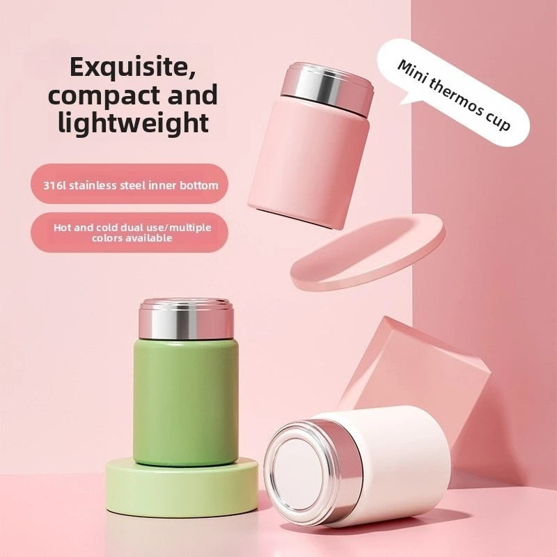 Premium 316L Stainless Steel Mini Thermos Travel Mug - Leakproof Insulated Durable Portable Pocket Coffee Cup for Women Gift