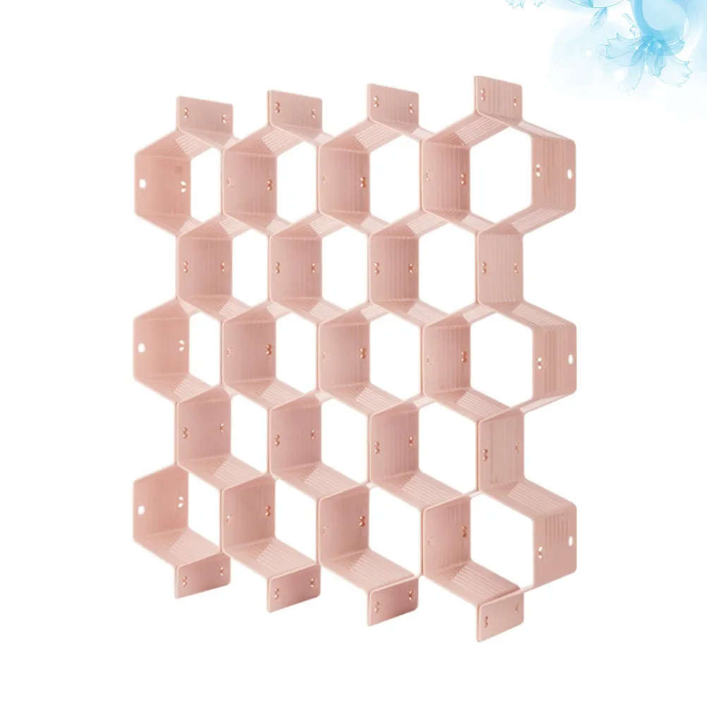 Honeycomb Style Plastic Drawer Organizer Box Closet Storage Divider for Socks Underwear Towels Ties Chopsticks Remote Controls