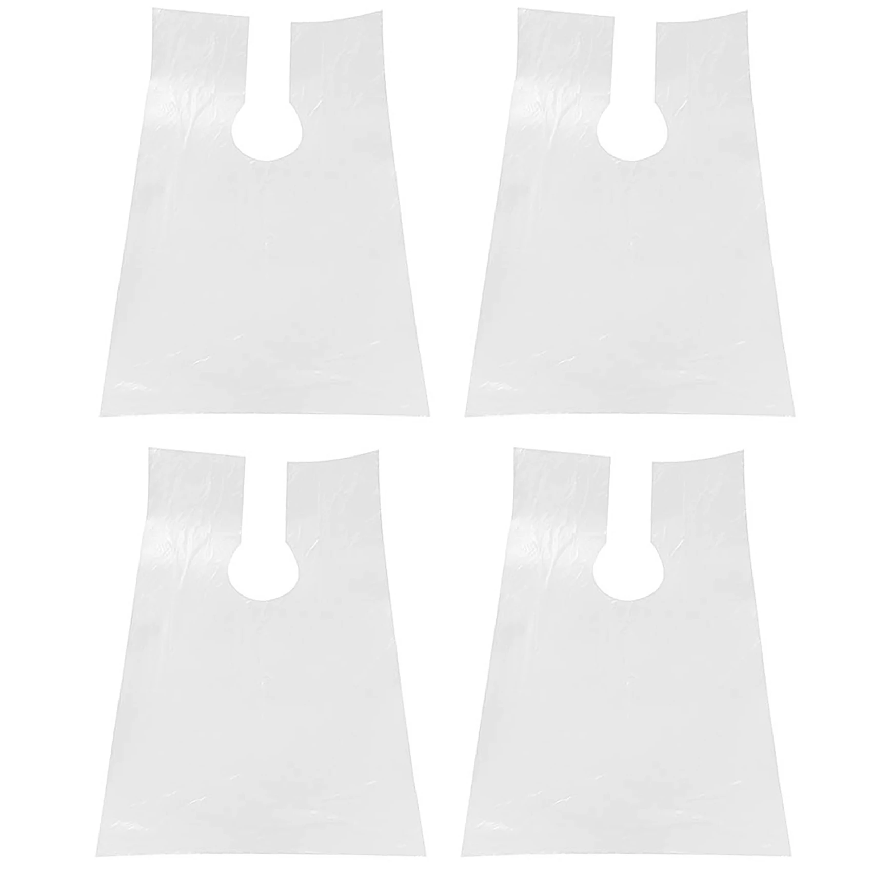 【COUPON!】400Pcs PE Apron Disposable Long Barber Wai Cloth Perm Hair Salon Haircut Wai Hairdressing Cape Shawl 60X90cm