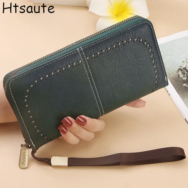 

Women's Wallets Multi-Functional Large-Capacity PU Leather Purse Zipper Clutch Long ID Card Holder Clip carteras de mujer