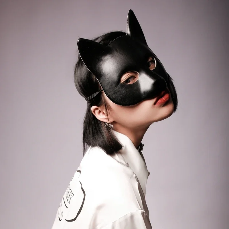 Swallowtail Butterfly Lady Full Face Black Cat Fox Red Mask Tiktok Online Celebrity Shooting Singer Sing Wan Mask Red Face Mask