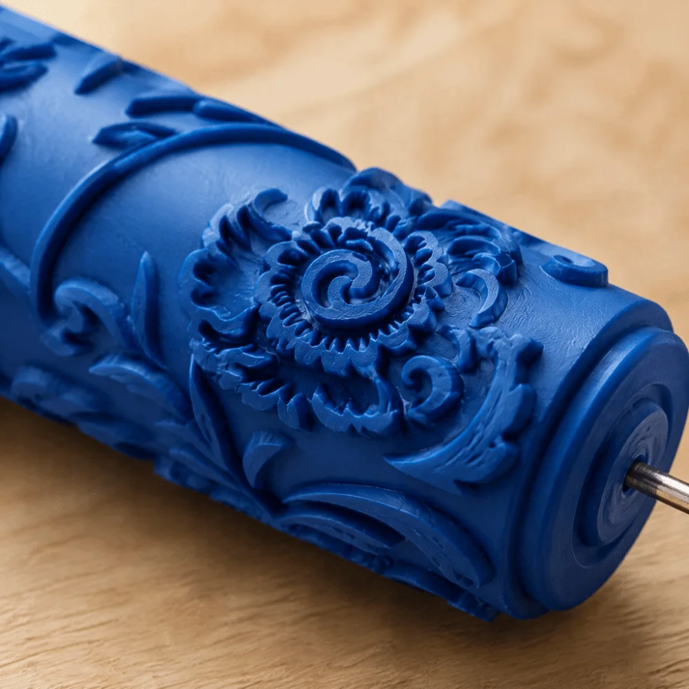 Smooth Coating Paint Roller Brush Texture Paint Tool Reusable Patterned Paint Roller Rubber Roller Precision Printing
