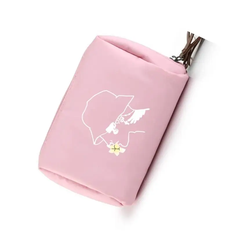 D46D Tas perlengkapan mandi dicetak tas makeup travel tas kosmetik tas penyimpanan estetika tas yang indah untuk wanita