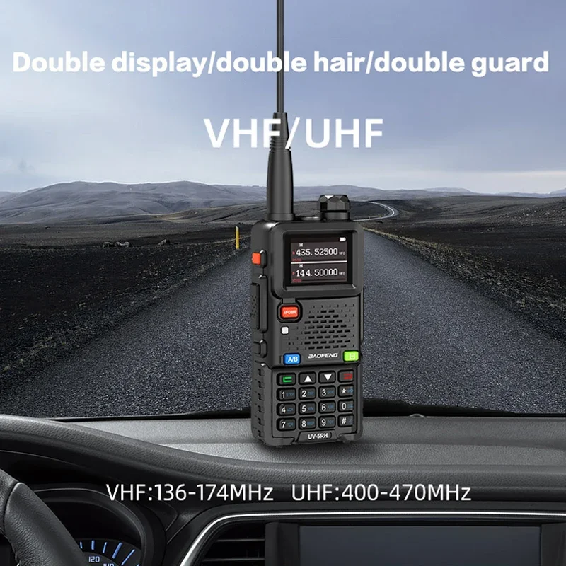 2024 Baofeng UV5RH Pro Max Two Way Radio FM Air Band RX VHF UHF Scrambler Encrypt DTMF Tone Outdoor HOME Wireless Communication