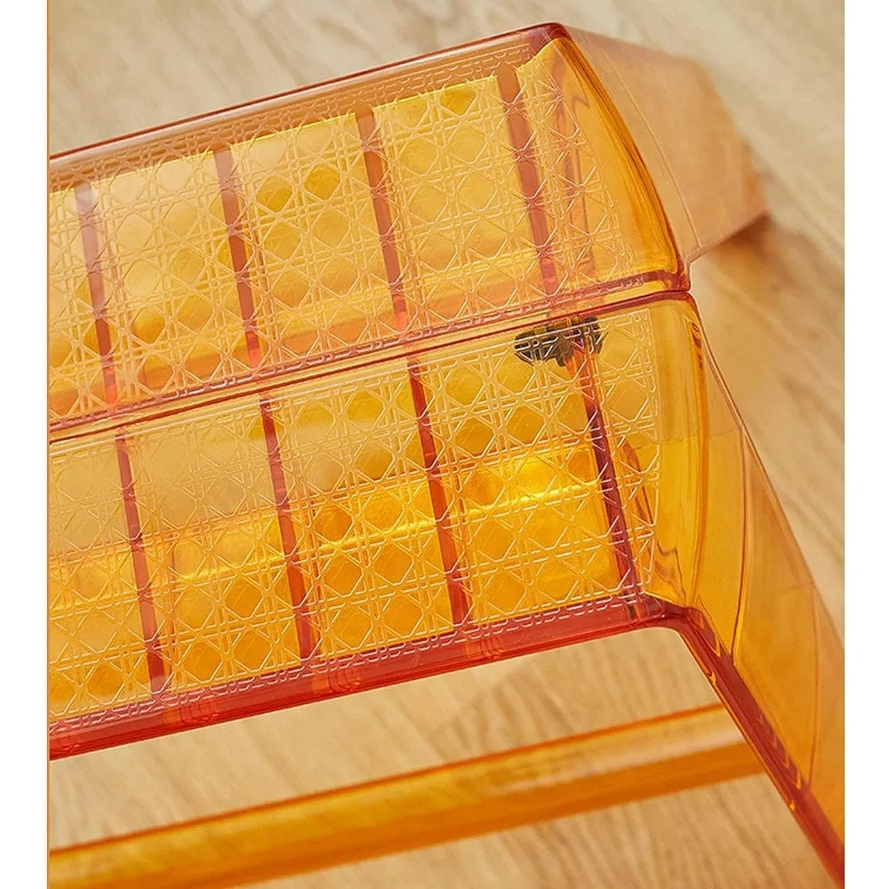 Escada portátil dobrável acrílica, bancos de passo para adultos, 1 passos adultos, chaie dobrável pequena, banco transparente para ambientes internos e externos