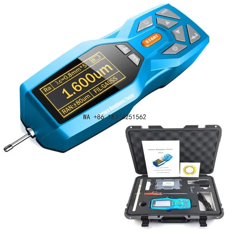 Wmwmnu for Surface Roughness Meter Handheld Tester with 22 Parameters Portable Profilometer with Real-time Clock
