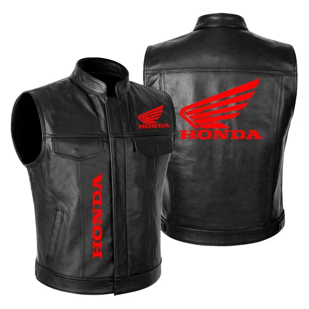 

Мужской теплый ветрозащитный жилет из искусственной кожи Honda для осенней и зимней велосипедной куртки