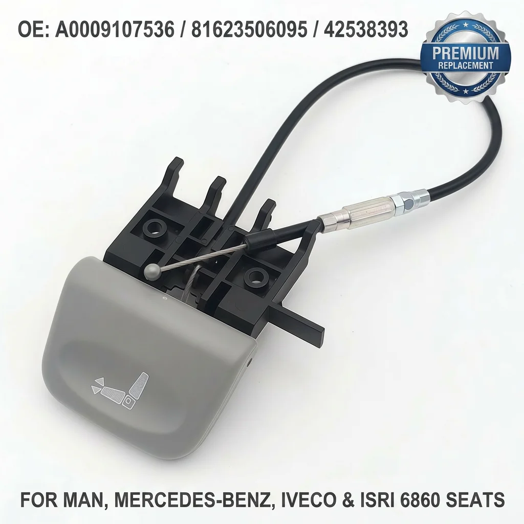 A0009107536 81623506095 42538393 Seat Tilt Adjustment Handle with Cable for MAN Mercedes Actros IVECO for ISRI 6860 NTS Seat