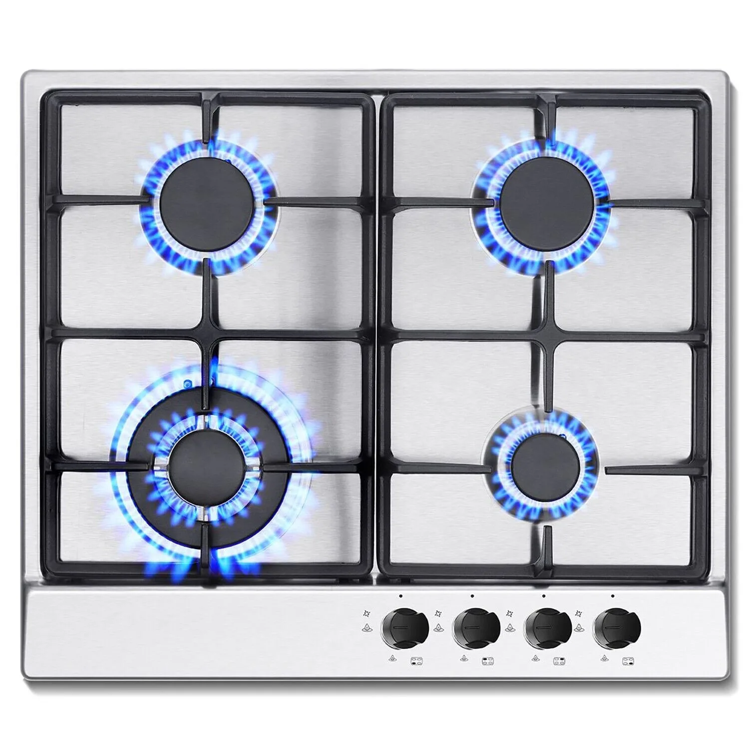 TopStrong 4 Burner Stainless Built-in Stove Natural Gas Propane Gas NG/LPG Gas Hob YYEUGCT-S04