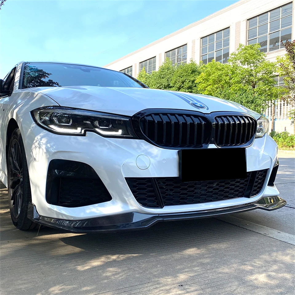 

Car Front Bumper Lip Splitter Spoiler Diffuser Guard For BMW G20 G21 M-Pack 320i 330i M340i xDrive 2019-2022 Gloss Black Bodykit