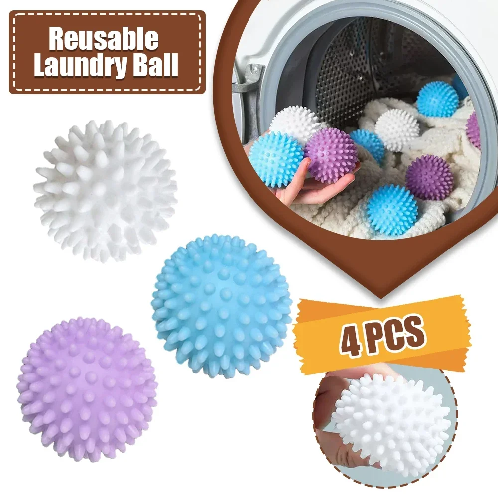 4pcs Laundry Basket PVC Fabric Softener Personal Care Reusable Limpieza Washer Dryer Washing Machine Accessories Home Tools