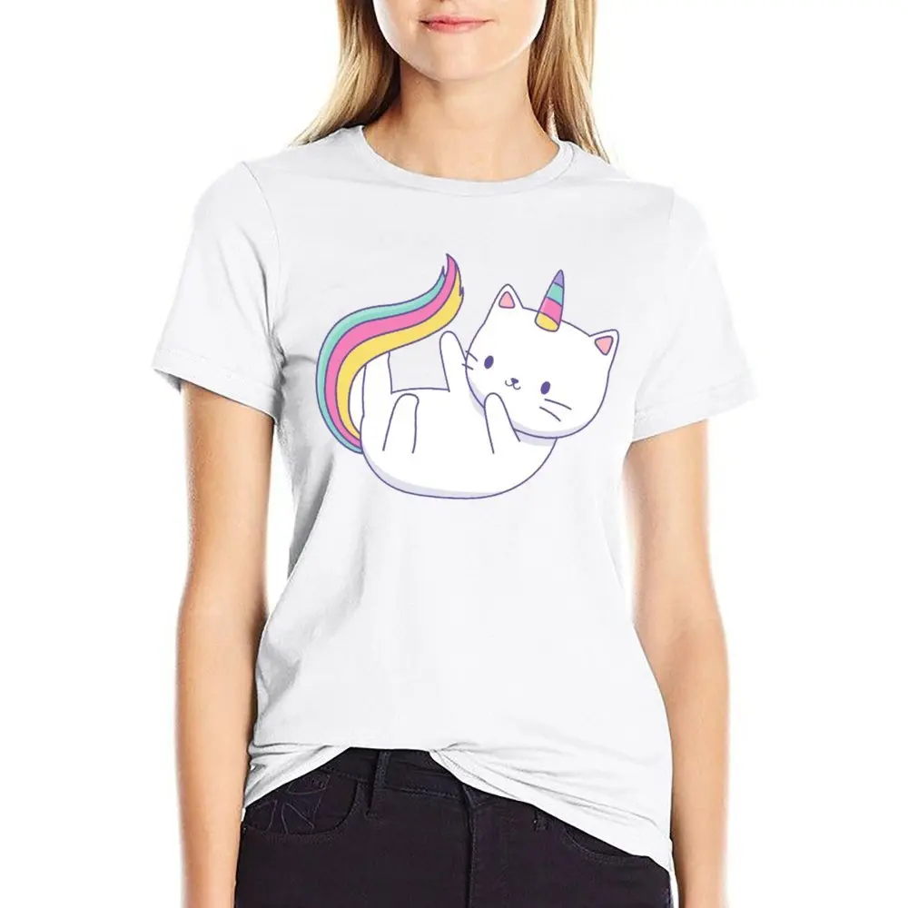 Fresh Divertidos De Cat Unicornio For Sale T-shirt  Move Tshirt Top Quality Humor Graphic Leisure