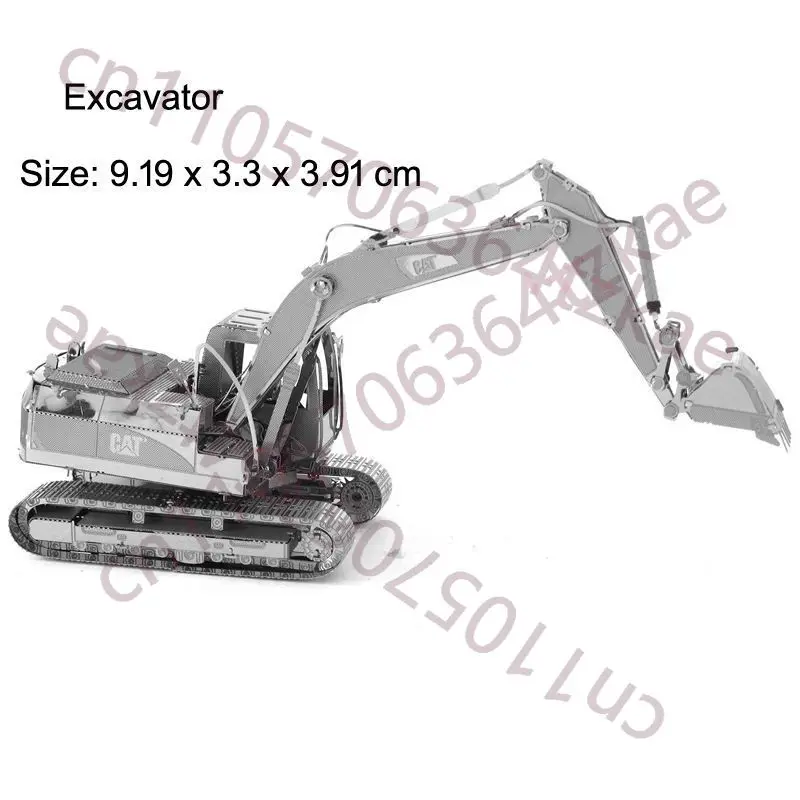 

3D Metal Puzzle Assembly Excavator Model DIY Jigsaw Creative Adult Child Toys