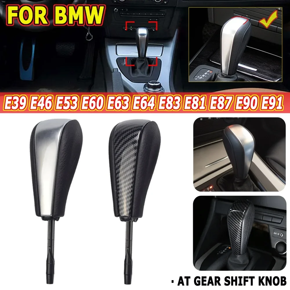 

For BMW E39 E46 E53 E60 E61 E63 E64 E83 E81 E82 E87 E90 E91 E92 Original Quality Car Automatic Gear Shift Knob ABS Leather