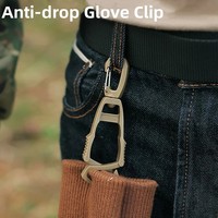 1PC Outdoor Glove Clip Hanger Multi-purpose Anti-drop Hook Plastic Clip Holder Protective Work Gloves Safety Clamp Camping Tools